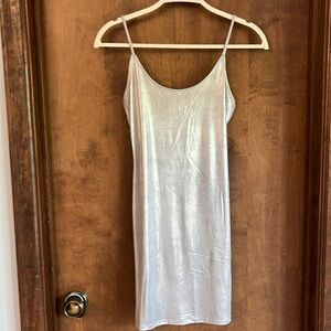 Forever 21 SMALL Silver Bodycon Mini Dress